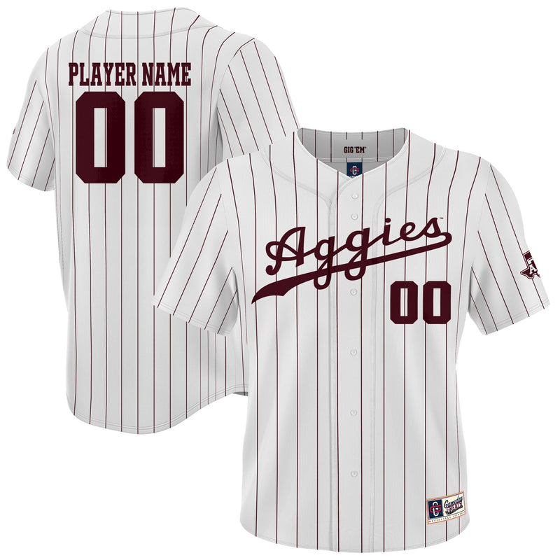 Texas A&M Aggies Baseball Jersey, White Sportswear Jersey Shirt, Lightweight Breathable Athletic Jersey, Casual Gift for Men, Style 200496493