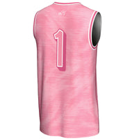 Tulane Green Wave Basketball Jersey, Pink Lightweight Sportswear Jersey Shirt, Sleeveless Athletic Tank Jersey, Casual Gift for Men