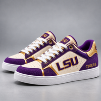 LSU in Purple and Gold - Low Top Court Sneakers