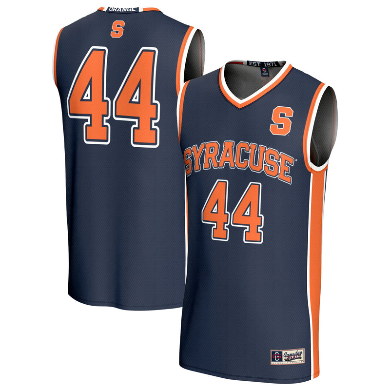 Syracuse Orange Basketball Jersey, Navy Fashion Sportswear Jersey Shirt, Sleeveless Athletic Tank Jersey, Casual Gift for Men, Style 203652701
