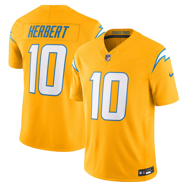 Los Angeles Chargers Justin Herbert Gold Alternate Charger Power Limited Jersey