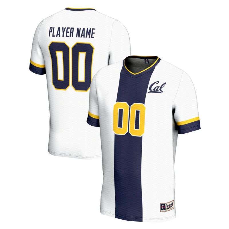 Cal Bears Soccer Jersey, White Lightweight Sportswear Jersey Shirt, Lightweight Breathable Athletic Jersey, Casual Gift for Men