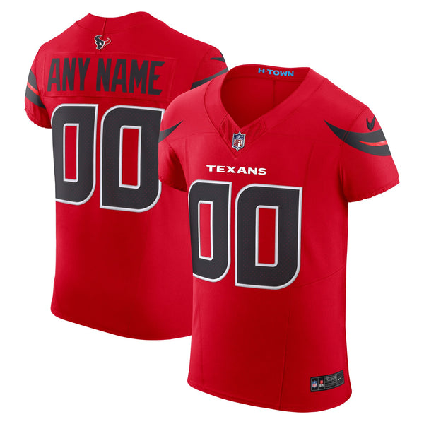 Houston Texans Red Alternate Elite Custom Jersey