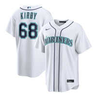 George Kirby Seattle Mariners Baseball Jersey, White Sportswear Jersey Shirt, Lightweight Breathable Athletic Jersey, Casual Gift for Men