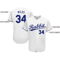 Custom Baseball Jersey, White Sportswear Jersey Shirt, Athletic Button Down Moisture Wicking Jersey, Casual Gift for Men, Style KansasC0051
