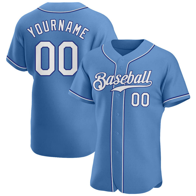 Custom Baseball Jersey, Light Sportswear Jersey Shirt, Athletic Button Down Moisture Wicking Jersey, Casual Gift for Men, Style LightBlue0031