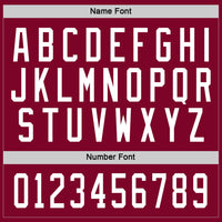 Custom Hockey Jersey, Maroon White Sportswear Jersey Shirt, Athletic Long Sleeve V Neck Jersey, Casual Gift for Men