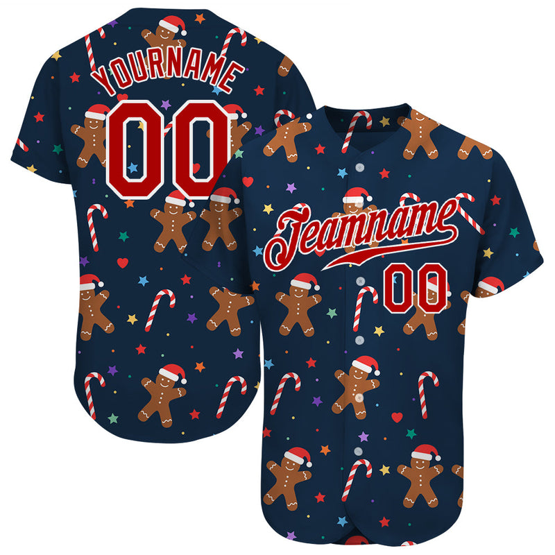 Custom Baseball Jersey, Navy Red Sportswear Jersey Shirt, Athletic Button Down Moisture Wicking Jersey, Casual Gift for Men, Style Navy0274