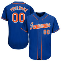 Custom Baseball Jersey, Royal Orange Sportswear Jersey Shirt, Athletic Button Down Moisture Wicking Jersey, Casual Gift for Men, Style NewYK0211