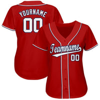 Custom Baseball Jersey, Red Sportswear Jersey Shirt, Athletic Button Down Moisture Wicking Jersey, Casual Gift for Men, Style WashingtonV0097