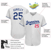 Custom Baseball Jersey, White Royal Red Sportswear Jersey Shirt, Athletic Button Down Moisture Wicking Jersey, Casual Gift for Men