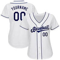 Custom Baseball Jersey, White Navy Sportswear Jersey Shirt, Athletic Button Down Moisture Wicking Jersey, Casual Gift for Men