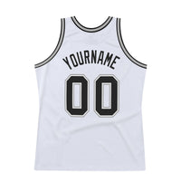 Custom Basketball Jersey, White Black Gray Authentic Sportswear Jersey Shirt, Athletic Mesh Moisture Wicking Jersey, Casual Gift for Men